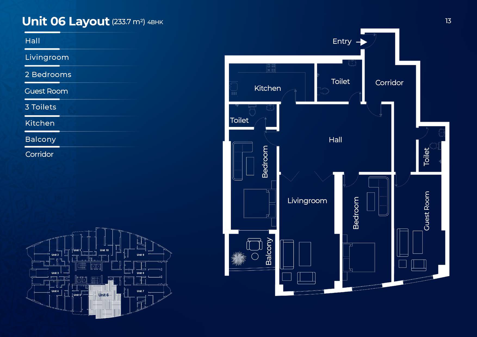 4BHK third floor for sale