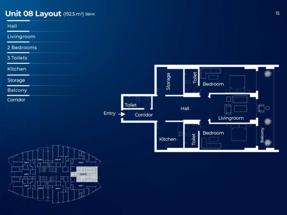 3BHK fourth floor for sale