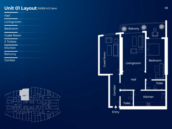 3BHK second floor for sale