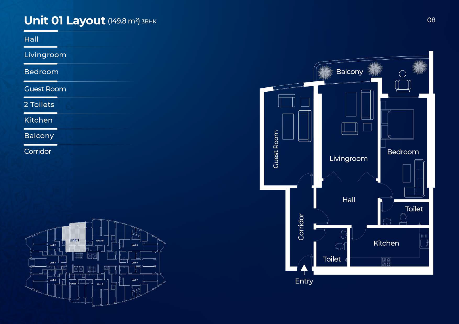 3BHK second floor for sale